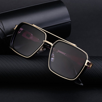 Lunettes de Soleil Homme Partagas Style Steampunk Punk Vintage Rétro Monture Métal Double Pont Protection UV