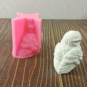 Moldes de fundición de resina hechos a mano para adornos decorativos DIY estilo Ins herramientas de escritorio de silicona búho W0694 - Product Image 2