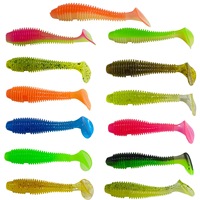Leurres en plastique souple à queue de pagaie Alpha 5-7cm Leurre de pêche en plastique souple Jig d'eau douce salée Appât