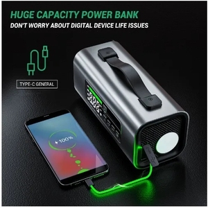 Arrancador de Coches Multifuncional de 12V USB 120W 8000mAh, Banco de Energía Portátil de Emergencia, Inflador de Neumáticos, Potenciador de Batería, Corriente Máxima de 600A - Product Image 4
