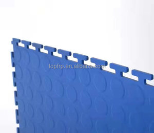Baldosas de PVC entrelazadas antideslizantes e impermeables de estilo industrial moderno, con relieve, de 50x50 cm, para talleres y garajes, con 3 años de garantía. - Product Image 1