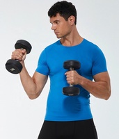 Chemise de Compression rouge à séchage rapide de haut niveau Couche de base Compression Muscle Fit T-shirts de musculation pour hommes Vêtements de sport