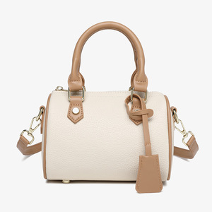 Borsa Boston da <span class=keywords><strong>Donna</strong></span> di Design con Blocchi di Colore, Chiusura a Cerniera, Materiale PU Resistente - Versatile Borsa a Spalla/Tracolla Casual - Product Image 1