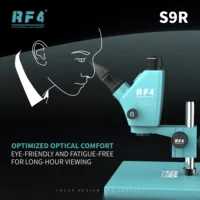 Microscope ultra-large haute puissance RF4 S9R, zoom continu 7-74X, champ de vision ultra-large de 27 mm pour la réparation de téléphones portables et la soudure
