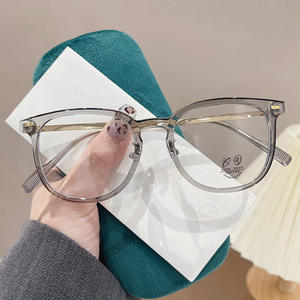 Monture de lunettes carrée Qianai M1-7011, monture intégrale, anti-lumière bleue, unisexe, verres en acétate, design irrégulier - Product Image 5