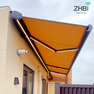 Toldo Plegable <span class=keywords><strong>para</strong></span> Patio, Manual, Telescópico, Extensible, con Revestimiento, Diseño de Casete Completo, Resistente al Viento, Retráctil, <span class=keywords><strong>para</strong></span> <span class=keywords><strong>Sombra</strong></span> en Exteriores - Product Image 5