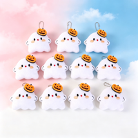 Pièces de décoration en peluche DIY pour chaussettes et chaussures pour enfants, motifs fantômes et citrouilles de dessin animé mignons et amusants pour Halloween, accessoires d'ornement en peluche pour filles