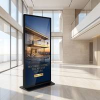 Kiosco Digital Inteligente con Pantalla Completa y Soporte de Pie, con Interacción por Voz con IA, Pantalla Táctil LCD 4K para Publicidad Comercial