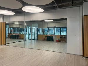 Specchio pieghevole pieghevole mobile muro divisorio acustico muro divisorio mobile insonorizzato MDF muro divisorio per Studio di danza - Product Image 2