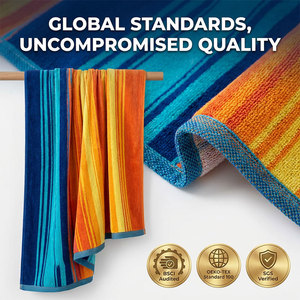 Telo Mare Personalizzato con Logo Stampa Microfibra Asciugatura Rapida Anti-Sabbia Oversize per Piscina <span class=keywords><strong>e</strong></span> Bagno OEM ODM Ingrosso - Product Image 5