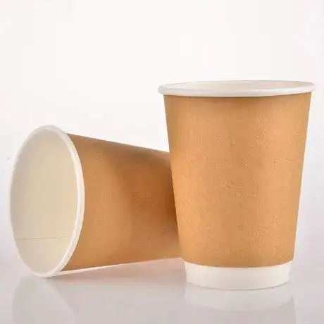 OEM ODM Custom Logo Biodegradable 4-12 Oz PE Single Wall High Quality Wholesale Kraft Paper Coffee Cups For Cold / Hot Drinks
