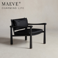 Fauteuil contemporain en bois massif, chaise individuelle en tissu, chaise de détente pour chambre à coucher