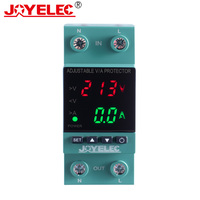 JOYELEC Rail Din Écran LCD intelligent 40A 63A Protecteur de courant à tension réglable Protection contre les surtensions et les sous-tensions