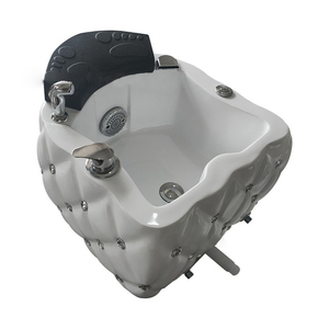 Bañera de Pedicura 2 en 1 ABS para Salón de Belleza, Terapia de Pies, Lavabo para Pedicura con Luz y Masaje, Certificación CE, Blanca, Segura - Product Image 4