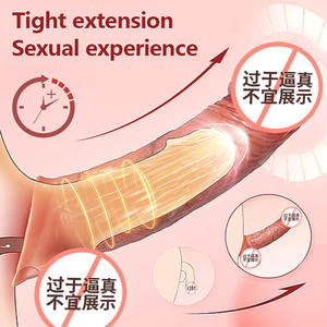 ウェアラブルシリコーンペニススリーブ暖房、拡大、遅延および避妊機能付き、シリコーンディルド - Product Image 3