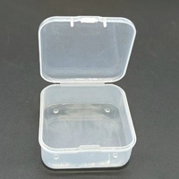 Mini boîte de rangement carrée transparente Portable Durable PP conteneur en plastique bijoux boucles d'oreilles mallette de rangement
