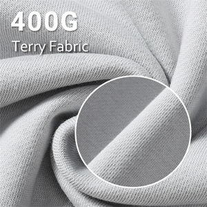 Sweat-shirt surdimensionné en molleton de coton et polyester tricoté pour homme, avec capuche, col rond, poche, logo personnalisé, motif uni, collection automne - Product Image 5