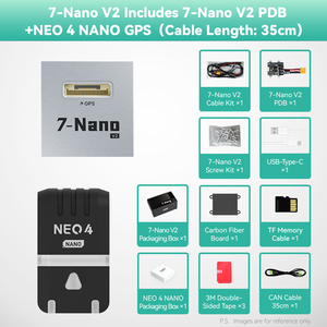CUAV 7-Nano V2 ชุดควบคุมการบินแบบโอเพ่นซอร์ส และโมดูล Nano GNSS 4 ตัว พร้อมรูปแบบขนาดเล็กและรองรับ Multi GNSS ใช้งานร่วมกับ PX4 Ardupilot - Product Image 1