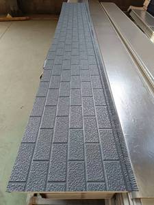 Panel Decorativo Exterior Metálico Tallado en PU, Revestimiento <span class=keywords><strong>de</strong></span> Pared Aislado, Panel <span class=keywords><strong>de</strong></span> Pared Tipo Sándwich para Exteriores, para Casas Contenedor Prefabricadas - Product Image 1