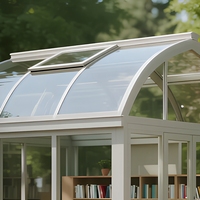 DEMEA Véranda extérieure résidentielle au design moderne, isolation thermique, double vitrage trempé Low-E, alliage d'aluminium, écologique