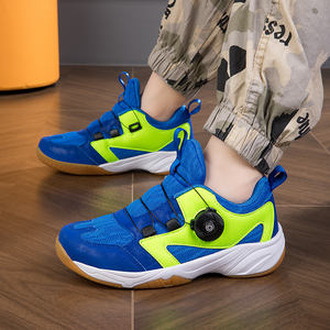 Sepatu lari jaring kustom anak uniseks, sepatu Badminton tenis meja latihan olahraga luar ruangan sol luar karet kelas atas - Product Image 2