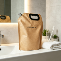 Sachet Doypack Personnalisé pour Aliments Liquides pour Bébé, en Papier Kraft, avec Bec Verseur, Écologique, Rechargeable