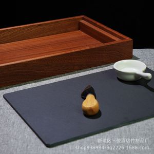 Plateau en bois d'ébène, style rock, style japonais, pour présentation créative de steaks et de barbecues, et pour hot pot commercial personnalisé. - Product Image 1