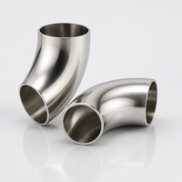 Zhuo Ye SS304 Poli miroir 90 °   Coude de tube en acier inoxydable pour accroches de main courante d'escalier