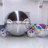 Mini boule miroir gonflable en PVC argenté réfléchissant, décorations de mariage personnalisées, gonflables publicitaires