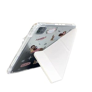 เคสใสหนังพับรูปตัว Y สีขาวลายลูกสุนัข น่ารัก สำหรับ iPad Air 4/5 iPad Pro 2024 iPad 7/8/9/10th Gen - Product Image 5