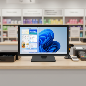 จอสัมผัสตั้งโต๊ะขนาด 23.8 นิ้ว ระบบหน้าจอ POS คอมพิวเตอร์อุตสาหกรรม คีออสก์ LCD จอสัมผัสแบบ Capacitive ขนาด 23.8 นิ้ว - Product Image 1