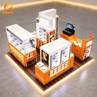 Kiosque de présentation pour opticien, vente en gros d'usine, présentoir autoportant pour lunettes de soleil et de vue avec tiroir et comptoir de point de vente