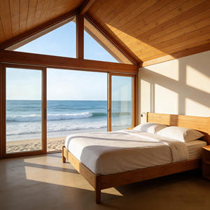 Cabane en <span class=keywords><strong>bois</strong></span> préfabriquée de 72 m² sur la <span class=keywords><strong>plage</strong></span>, 2 chambres, 1 salle de bain, maison en bord de mer avec vue sur l'océan - Product Image 2