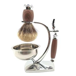 Brocha de Afeitar para Hombre FYD, Brocha de Afeitar de <span class=keywords><strong>Pelo</strong></span> de Tejón Negro, Juego de Brochas de Afeitar para Hombre a Precio de Mayoreo - Product Image 4