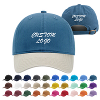 Casquette de baseball non structurée à 6 panneaux, OEM d'usine, 100% coton sergé, calotte souple, panneau avant cousu, boucle métallique réglable