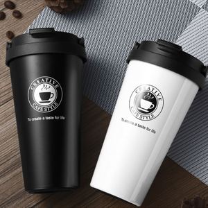2023 Custom Logo Stock Double Wall Vacuum 500ml Small Matte Coffee Mug Stainless Steel Insulated Travel Tumbler Gift Cup - Product Image 2
