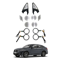 Couverture d'enceinte LED avec lumière ambiante pour BMW X4 G02, garniture de porte lumineuse, 10 pièces, décoration intérieure