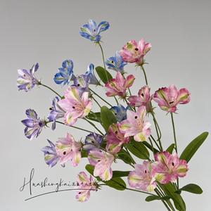 <b>Artificial</b> Lilies And Daffodils Silk Flower <b>Bouquet</b> For Wedding Decorations High Simulation Reusable - Product Image 1