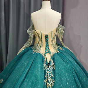 Jancember 6760 Illusion Rhinestone Empire Quinceanera Prom Girls Vestidos - Product Image 6