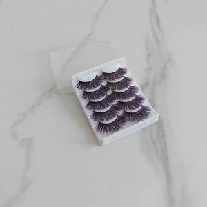 رموش صناعية بألوان قوس قزح بالجملة، ناعمة وخفيفة، رموش ملونة خماسية الأبعاد قابلة لإعادة الاستخدام، مصنوعة يدويًا بشريط قطني أسود 0.10 مم - Product Image 1