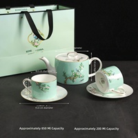 Vente en gros et au détail de couvercles de tasses à thé en porcelaine fine à motifs d'oiseaux, tasses en céramique dorées à la main, coffrets cadeaux et tasses à café