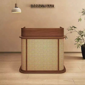 Bán Buôn 2025 Thương Mại Mới Nhật Bản Phong Cách Cửa Hàng Bằng Gỗ Nhà Hàng Chào Đón Nhỏ Di Động Đứng Bàn Tiếp Tân - Product Image 1