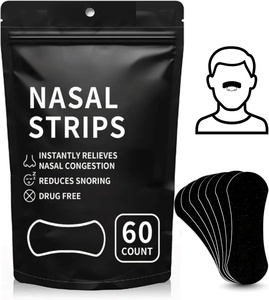 Bandes nasales anti-ronflement hypoallergéniques respirantes noires YOJO - Product Image 1