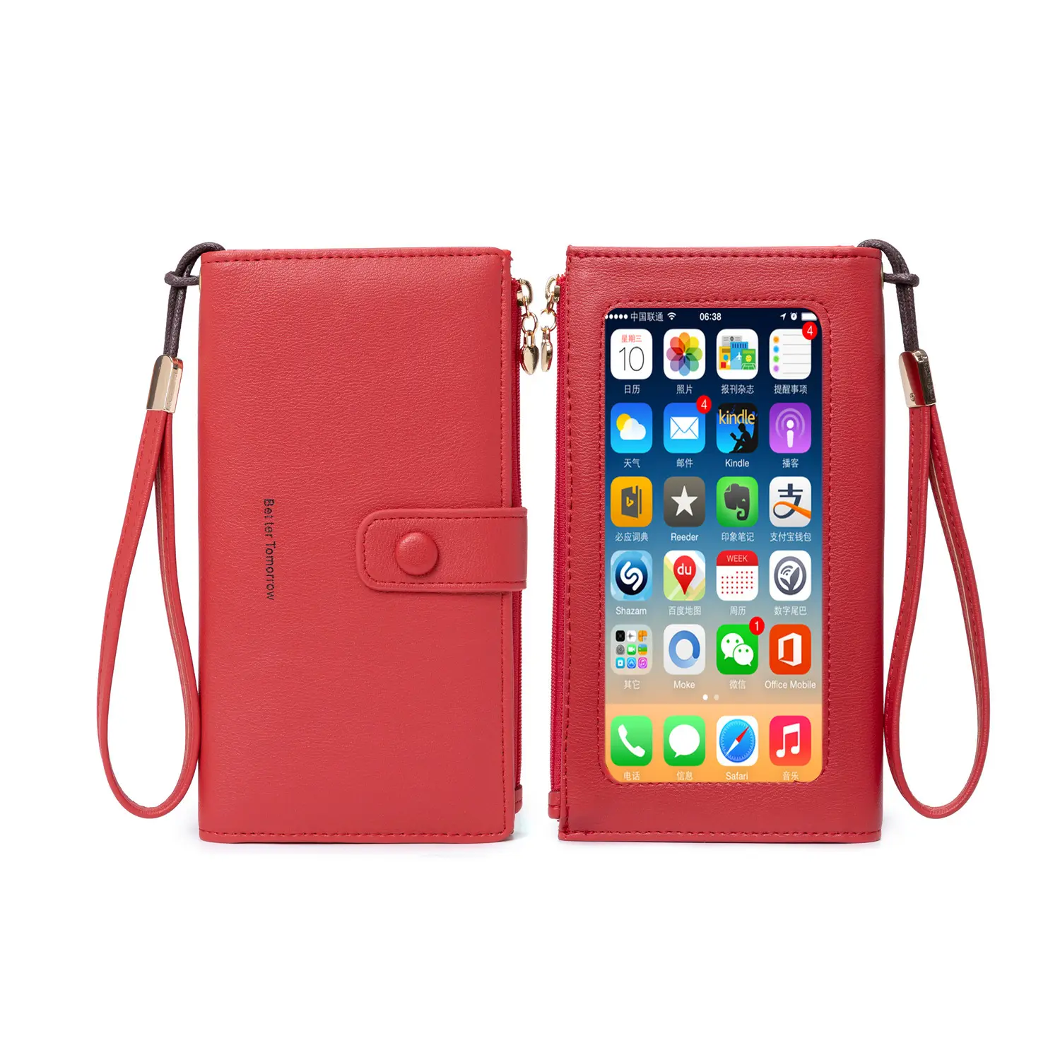 Çok fonksiyonlu çanta entegre cüzdan, kart çantası ve cep telefonu çantası