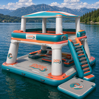 Grand ponton flottant gonflable pour fêtes aquatiques, ponton spacieux pour la détente et l'organisation d'événements