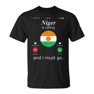 T-shirt avec drapeau du Niger, article promotionnel pour les voyageurs et les passionnés de drapeaux - Product Image 1