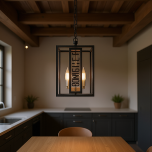 Lámpara Colgante Industrial Moderna de 3 Luces, Pantalla Cuadrada de Hierro, Lámpara de Araña Negra para Sala de Estar - Product Image 2