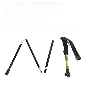Autre équipement <span class=keywords><strong>de</strong></span> camping et <span class=keywords><strong>de</strong></span> montagne : bâton <span class=keywords><strong>de</strong></span> marche télescopique léger pliable en 5 sections avec verrouillage externe - Product Image 3