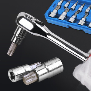 13 <b>Pc</b> Torx Socket <b>Set</b> 1/4 In Chrome Vanadium Steel Ratchet Wrench With Case For Auto Repair - Product Image 1