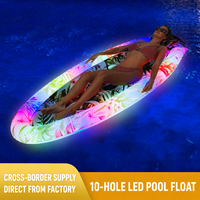 Nouvelle Arrivée Transfrontalière : Chaise Longue Flottante Gonflable en PVC pour Adulte avec 21 Trous et Dossier – Lit de Loisirs Aquatique